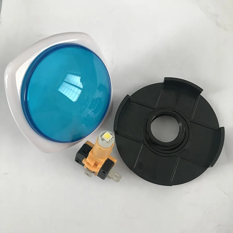 80mm round buuon square rim dome top ZIPPY RGB chip illuminated automatic reset push button switch