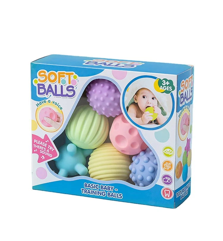 Hot selling baby toy manhattan grab ball bit rattle toy musical early education baby teethers for kids