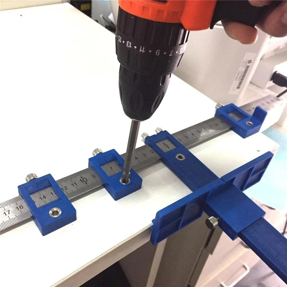 New Drill Guide Sleeve Cabinet Hardware Jig Drawer Pull Wood Drilling Dowelling