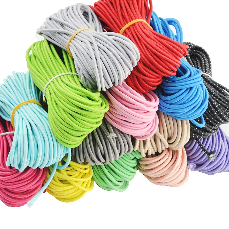 Polyester Elastic String Cord High Tenacity Stock Supply Colorful Rubber Garment Accessories Custom Elastic Clothing Elastic