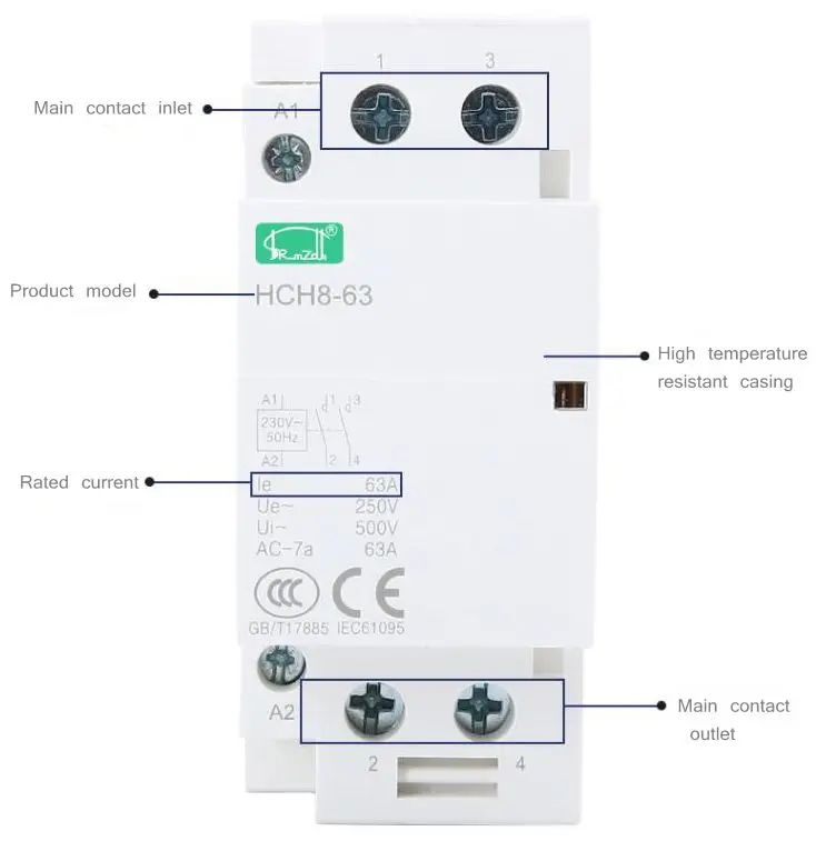 Factory Supply Best Price Single Modular Din Rail Household Magnetic Contactor AC Magnetic Contactor 24 Volts Dc