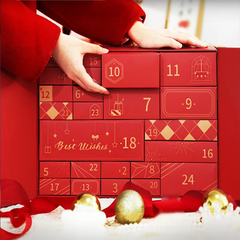 Countdown Gift Box Skincare Self Care Custom Fidget Cookie Empty Chocolate Christmas Advent Boxes