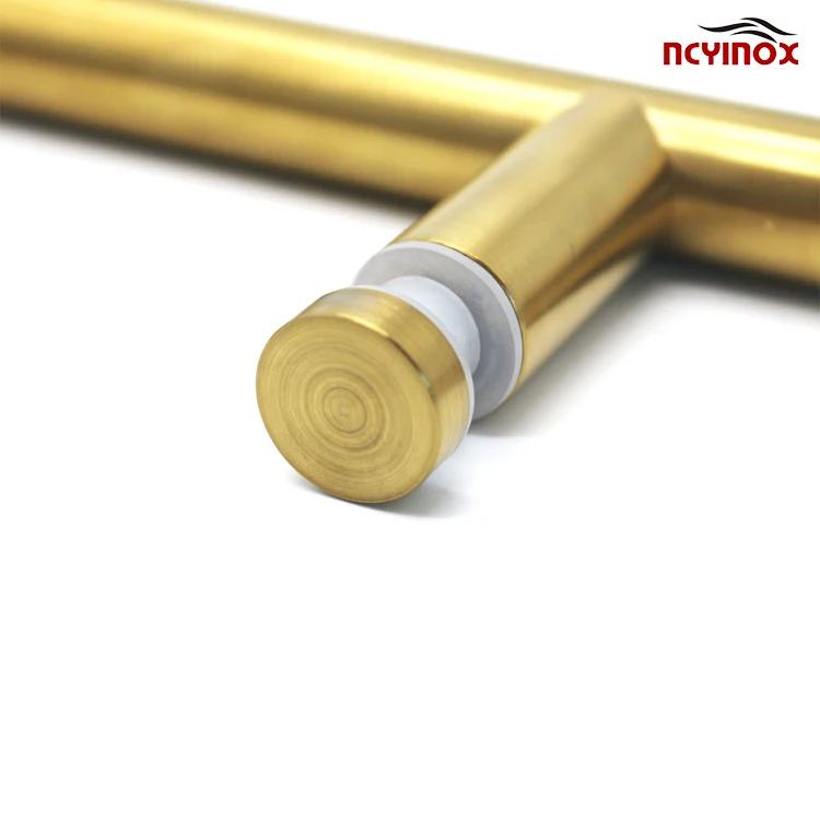 Cabinet furniture interior door hardware golden color pull handle stainless grip handle knob