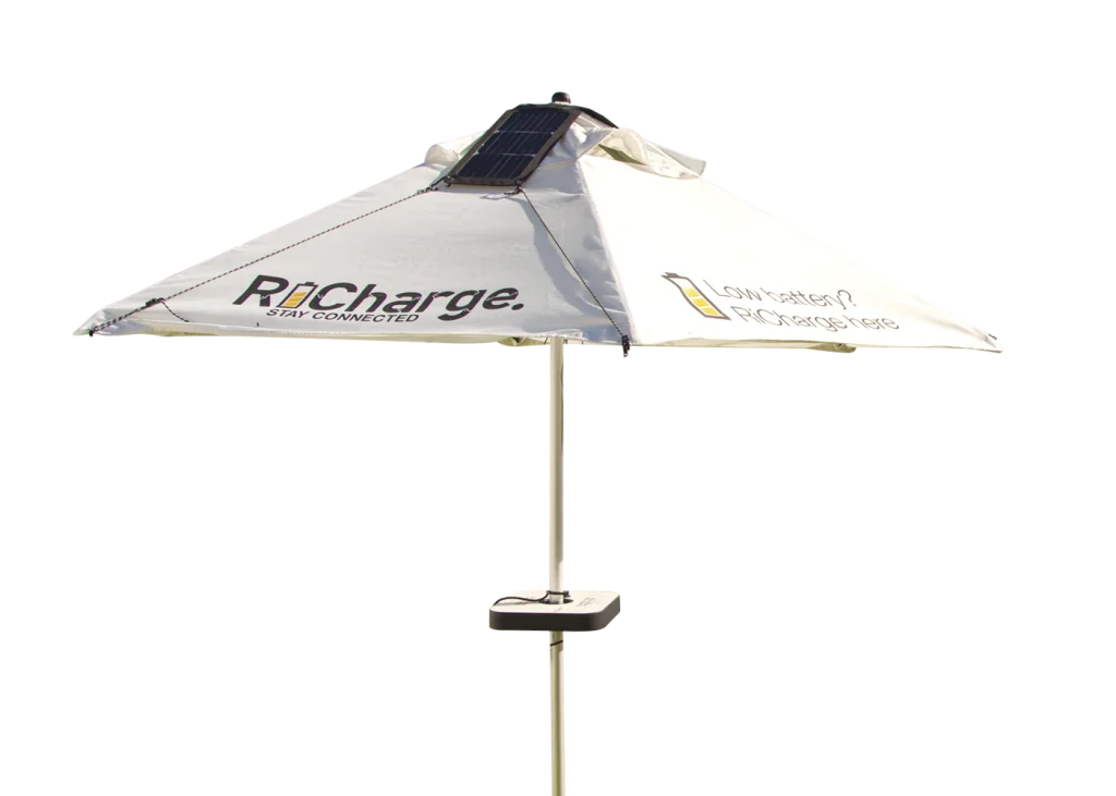 Portable Umbrella Solar Inverter DIY Charging Station for Mobile Phone for Activities Swimming Pool Beach