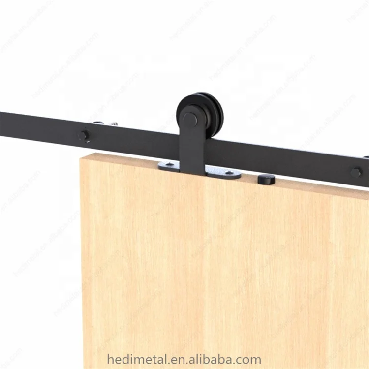 industrial promotional sliding barn door hardware with gold steel mechanism full set for britain OEM double doors wall mount