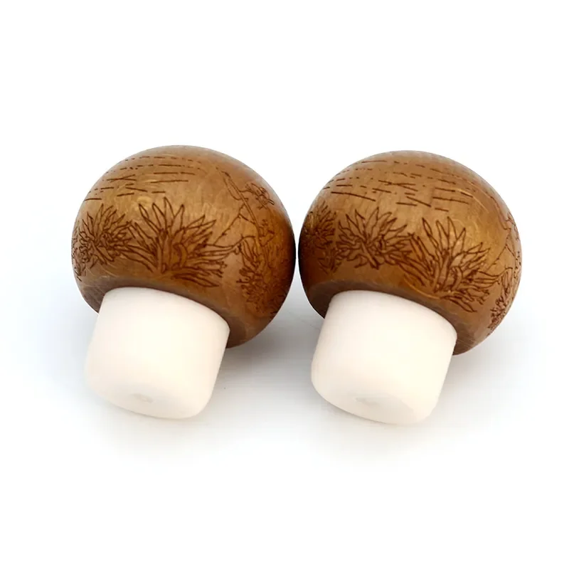 Customized T-shaped Synthetic Cork Stopper Funny Heat Ball Wooden Cork Lids For Tequila Gin Whiskey Bottle