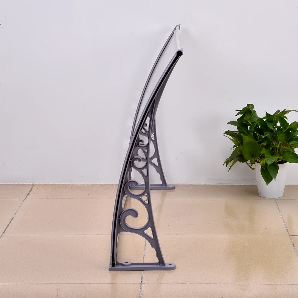 Factory price customized 60*80cm home outdoor front door window sun shade plastic hollow sheet awning