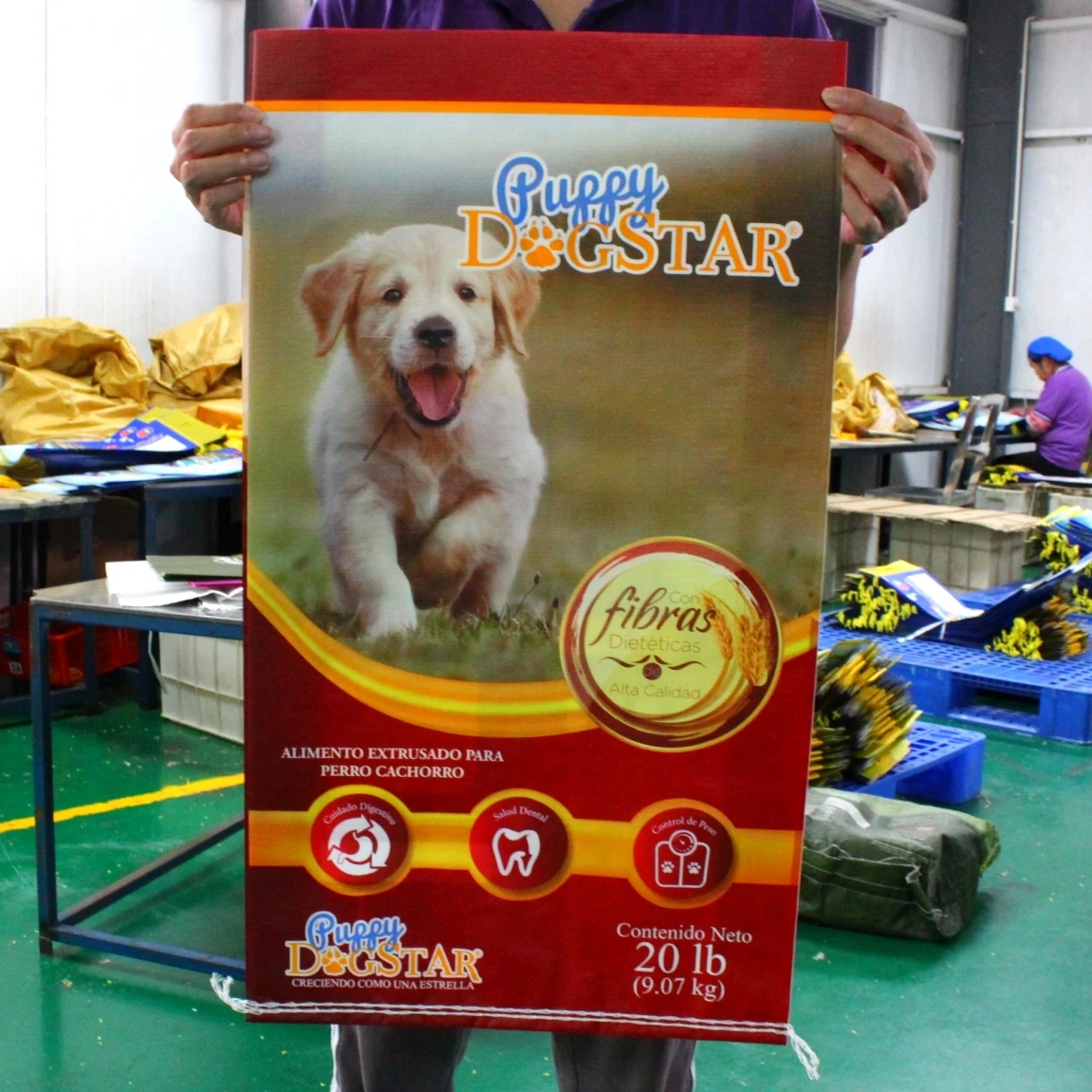 Young 35kg dog food pp packaging bag Customized Printing High quality pet food pp woven packaging bag