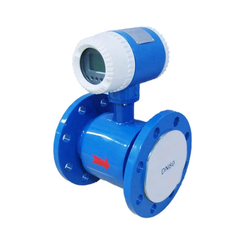 China 4-20mA cheap liquid magnetic digital sewage portable flow meter
