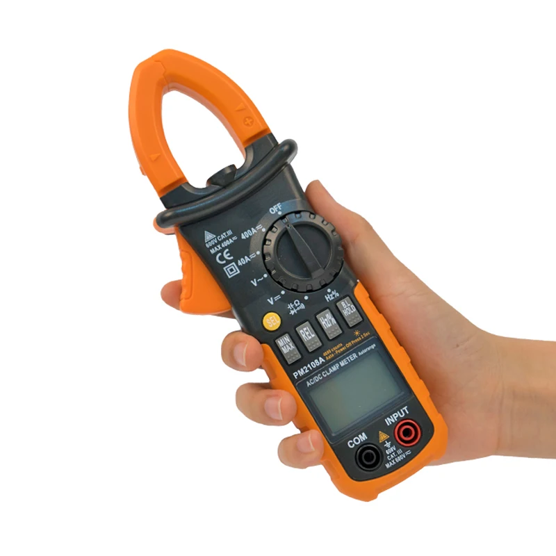 BOSTEK PM2108A Auto Range AC DC Amp Multimeter 4000 Counts Digital Clamp
