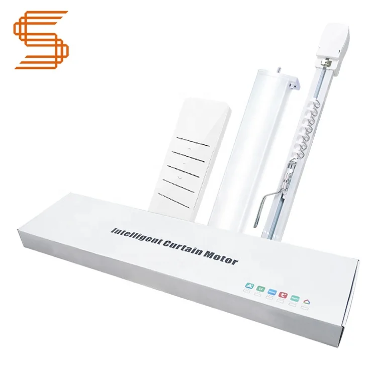 Smart Home Electric Motorized Curtain Motor Splicing Sliding Rails Set