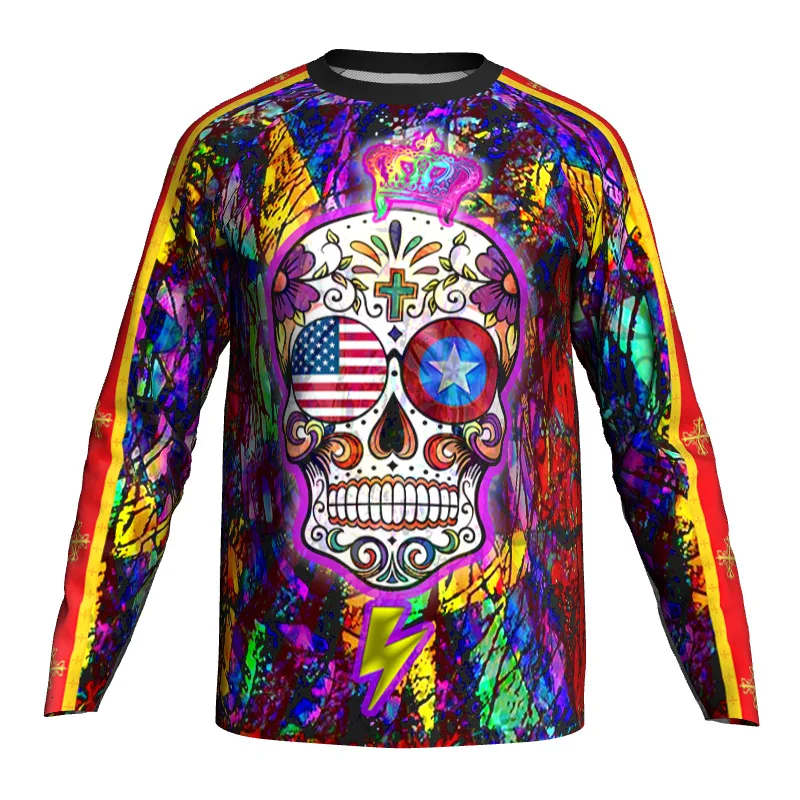 New Design Man Motocross Cycling Bicycle Long Shirt MTB Downhill Wear Clothing FOR Mountain Road Bike Jersey Bmx