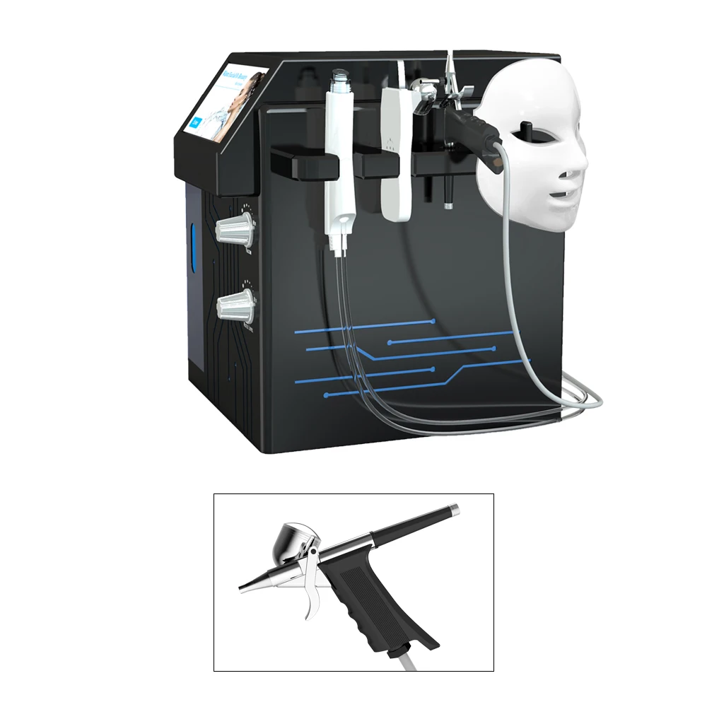 Portable four in one active oxygen small bubble removal black head PDT mask to eliminate wrinkles