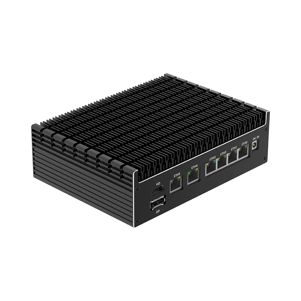 Mini Pc Core I7 12th Generation Price Fanless Soft Routing 6 Lan Firewall Low Power Industrial Micro Computer fanless mini pc
