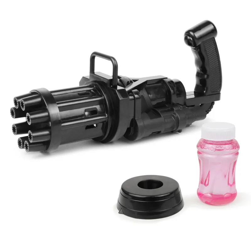 Top Kids Gift Electric Bubble Machine Summer Outdoor & Indoor Kids Automatic Gatling Soap Water Bubble Machine Bubble Gun Toys