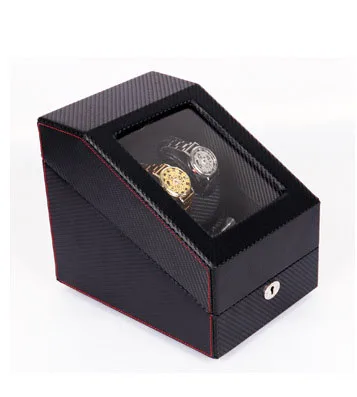 Carbon fiber mechanical watch automatic upper chain motor box 2 + 3 electric meter shaker wholesale watch box