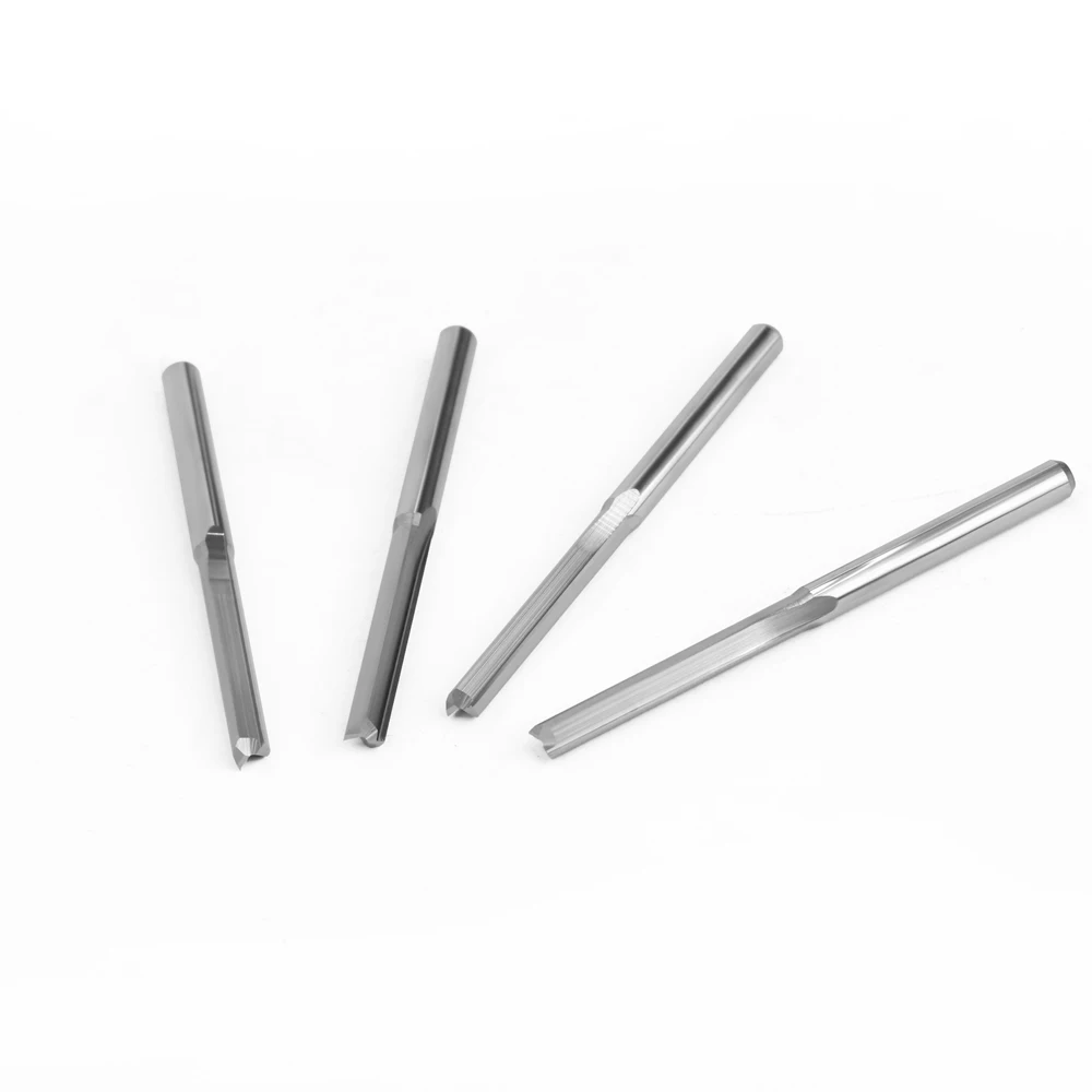 1pc 3.175mm Double-Edged Straight Groove Router Bit Set Alloy Non-Burr Cutting Tool Involute Gear Cutters