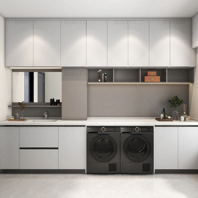 DONGYU  White Sintered Stone Kitchen Furniture Dahlia Smart Luxury Kitchen Cabinet Joinery Modern Accessories for Townhouse