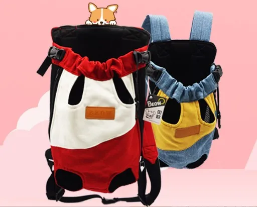 Breathable Pet Dog Carrier Bag Carrier For Dogs Backpack Out Double Shoulder Portable Travel Backpack Outdoor Dog Carrier Bag