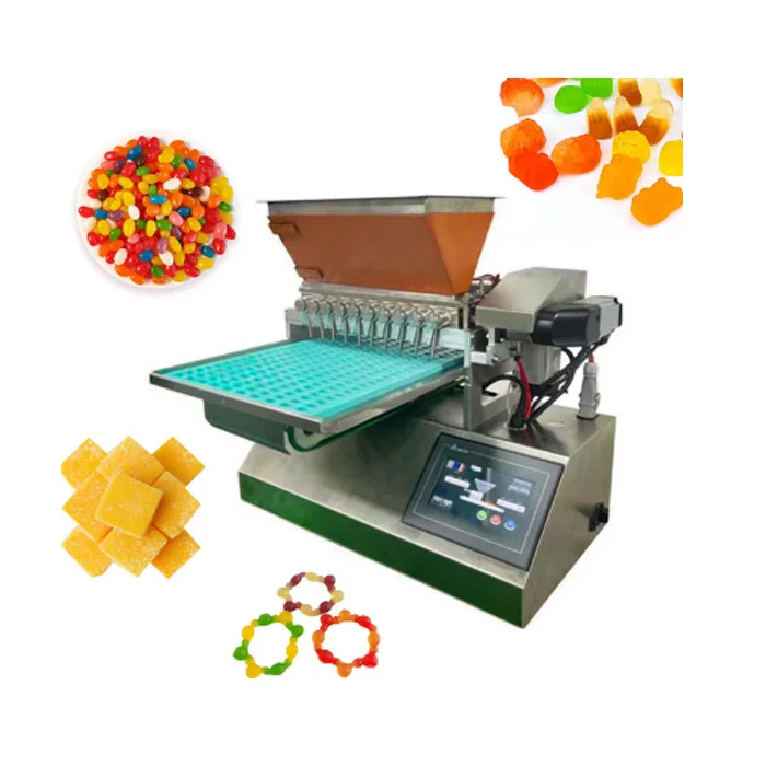 Fabrication Bonbon Sweet Hard Lollipop Candy Make Machine Small Jelly Gummy Bear Depositor making machine