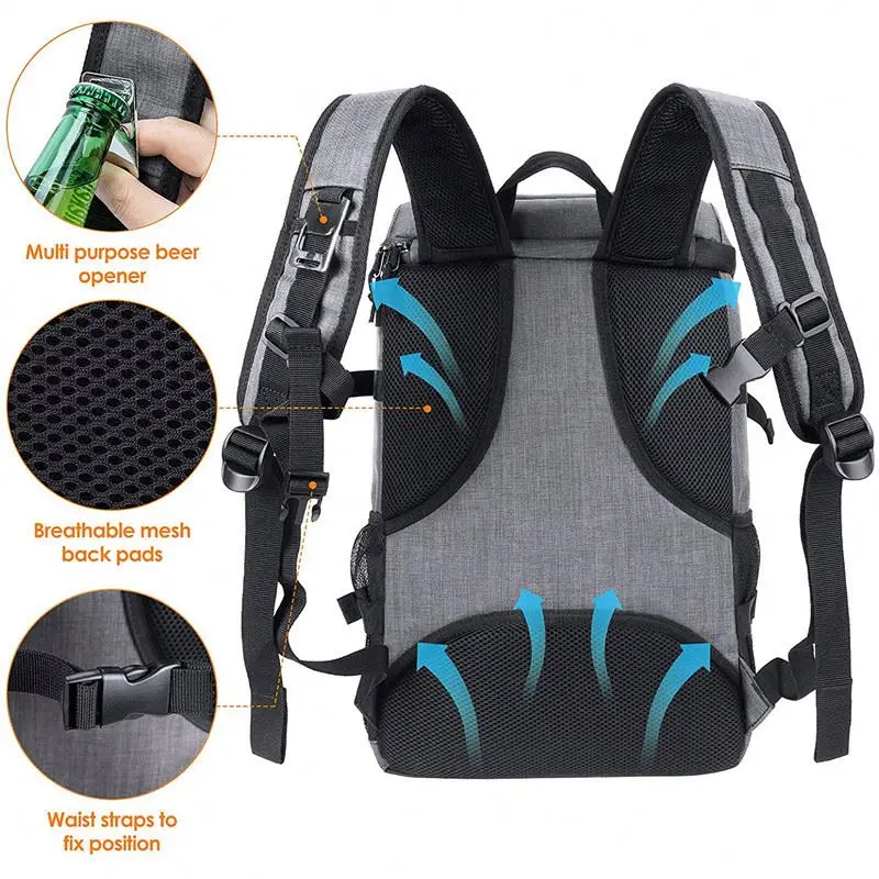 Amazon hot selling travel picnic beach wine beer cooler bag ice pack thermal insulated cooler backpack