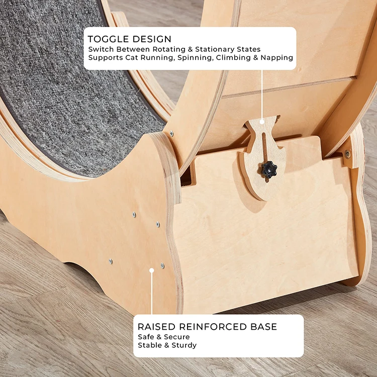 Household Interactive Tread Exercise Running Wheel Climbing Frame Fiberboard Treadmill Circle Track Cat Toys