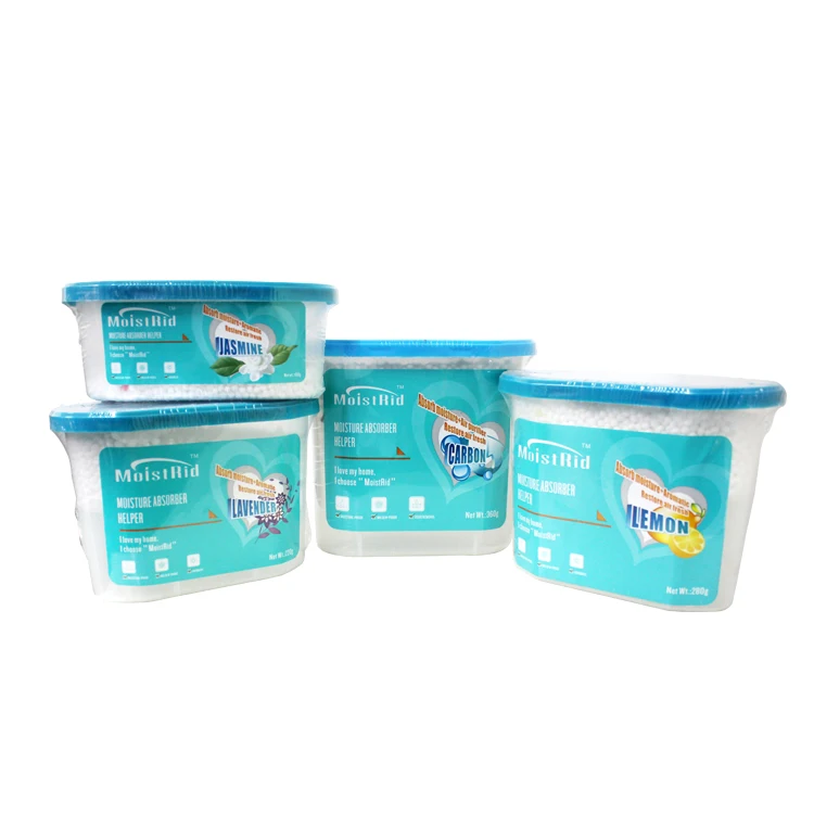 Factory price 300ML Household  Products  Disposable Interior Dehumidifier Box Home Use Moisture Absorber with scents