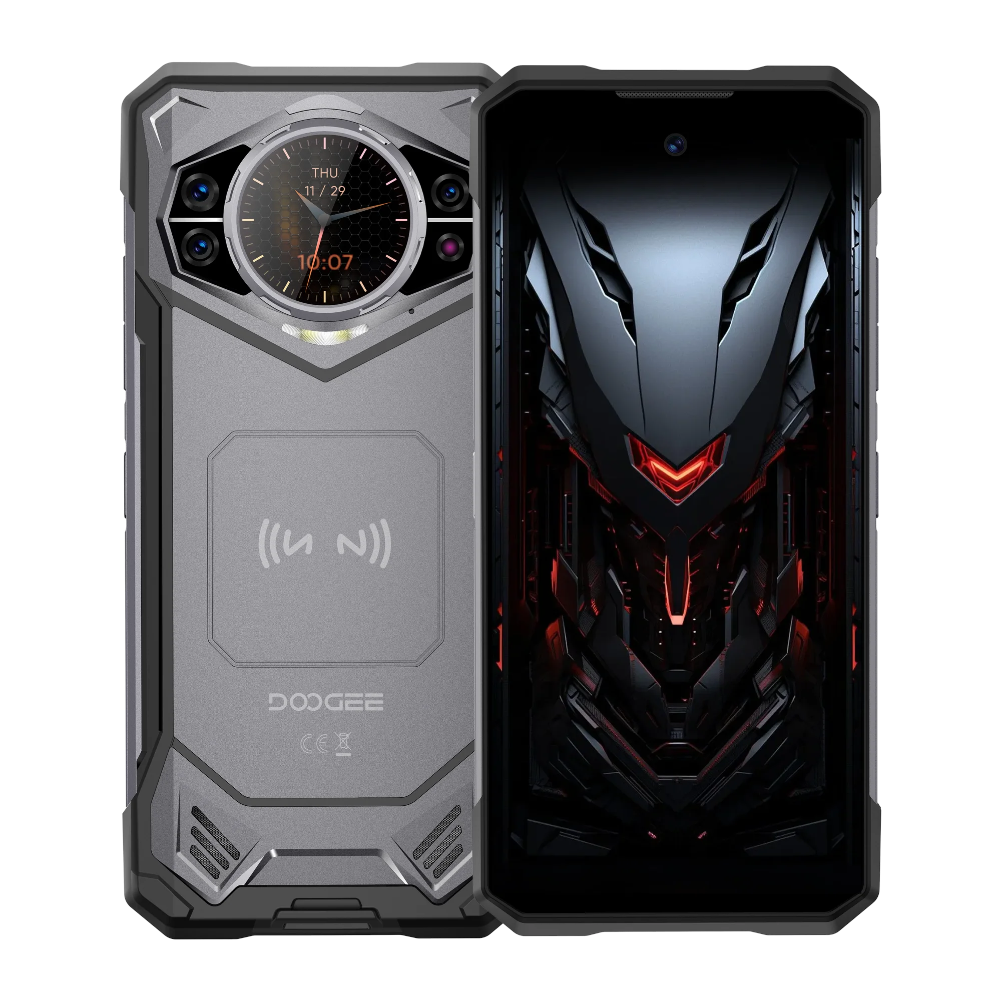 DOOGEE S200 12 ГБ + 256 6 72 дюймов Android 14 водонепроницаемый прочный смартфон HD экран разрешение затемнения мобильный NFC отпечатков пальцев