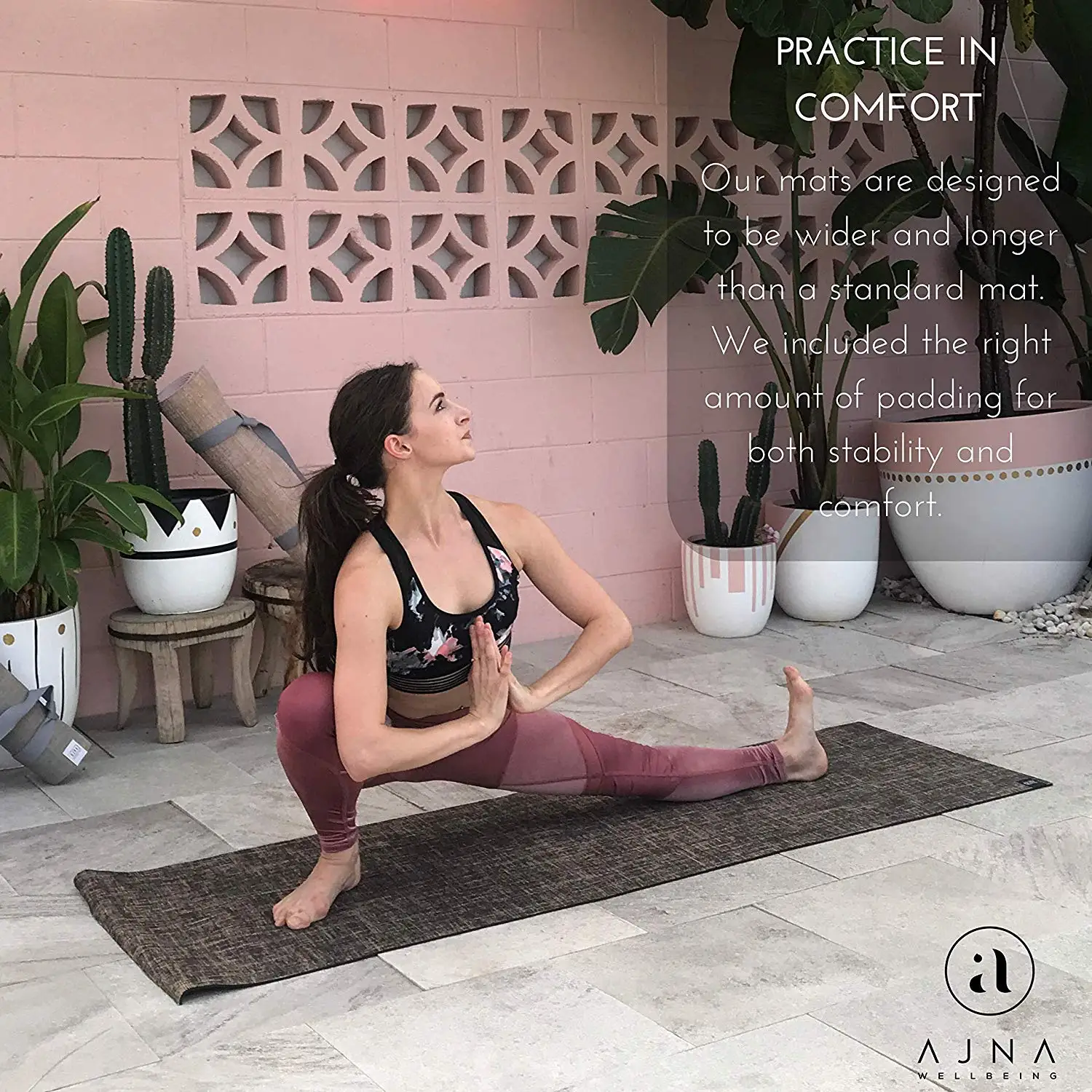 Wholesales great quality jute  yoga eco friendly mat natural yoga mat