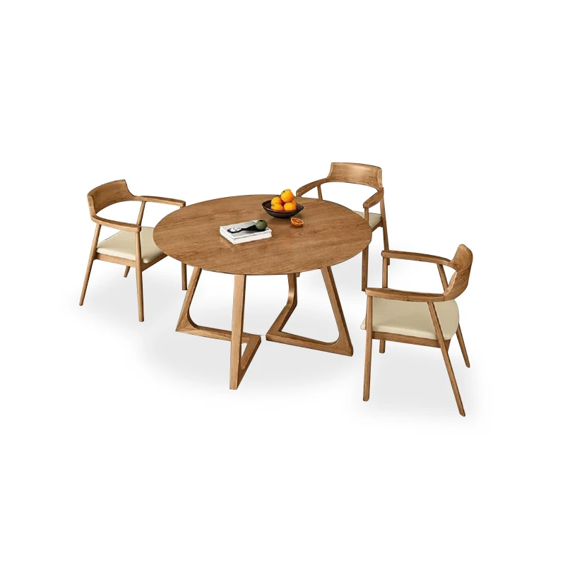 Nordic Style Solid Wood Dining Room Furniture Table and Chairs Dining Table Set