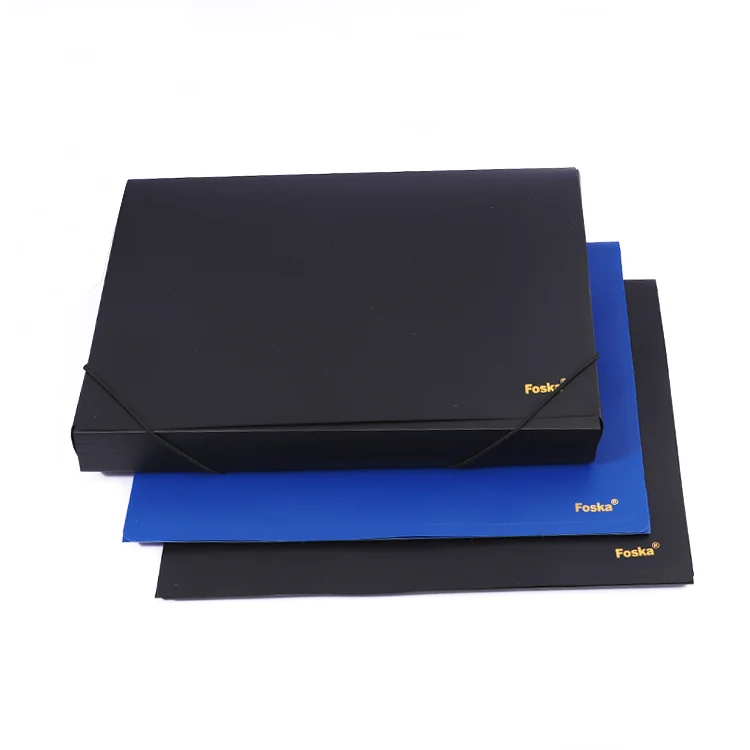 Foska High Quality Plastic Folder A4 Size Decorative Expanding Stationery File Organization with Elastic Closure