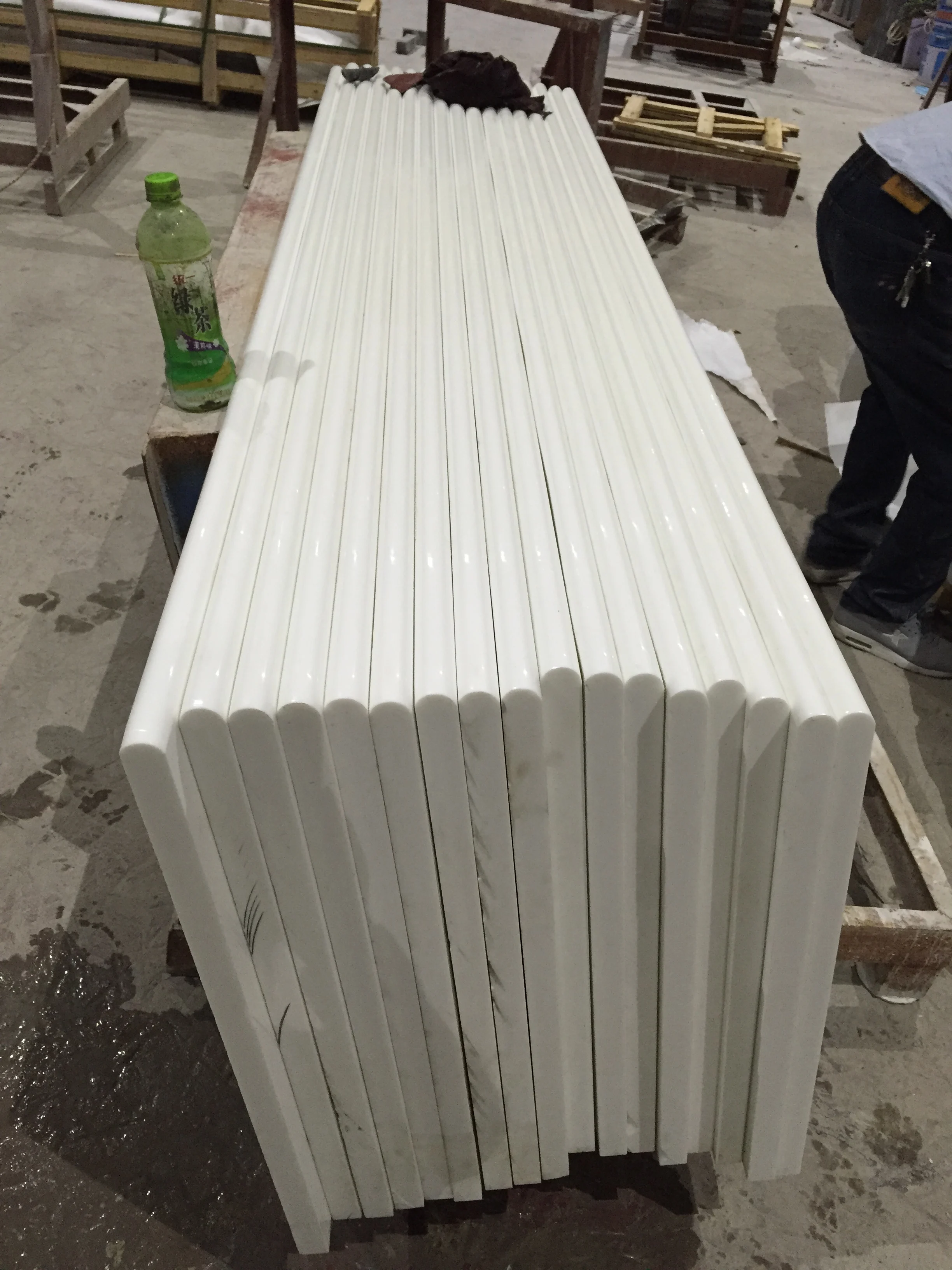 nano glass 3rd generation nano crystal white glass stone Slab