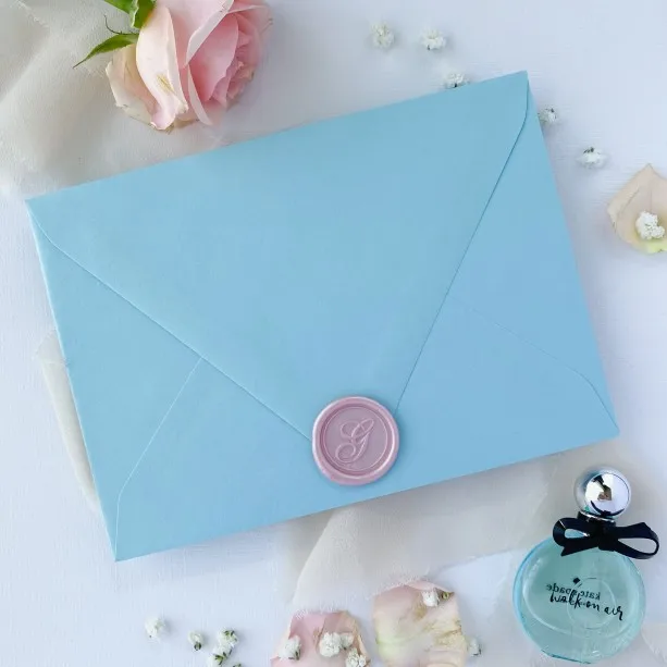 customized logo wax seal hot stamping envelopes