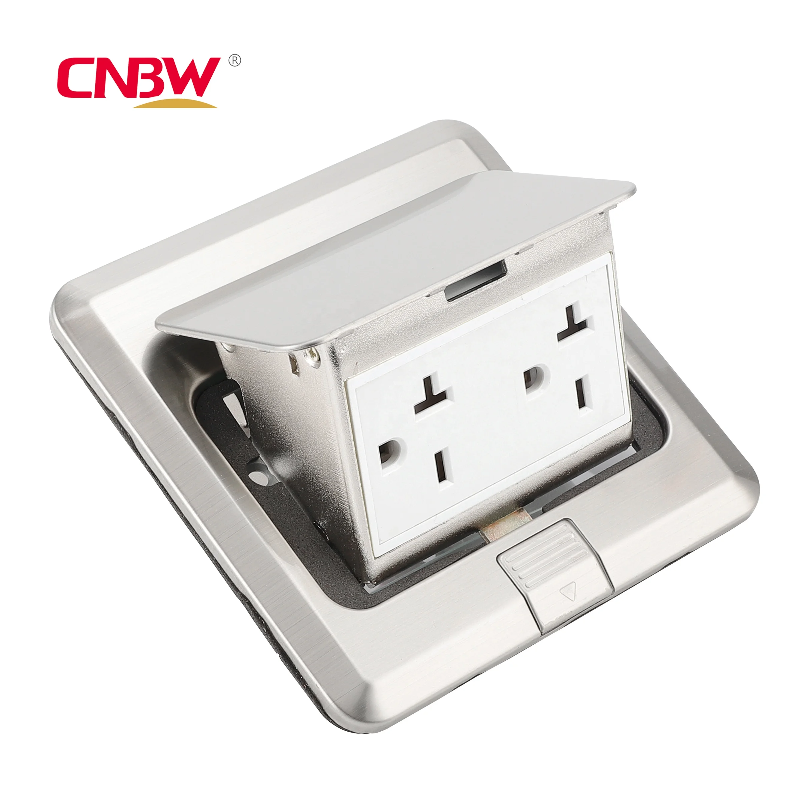 American standard stainless floor receptacle outlet box us type  20A  stainless steel floor receptacle