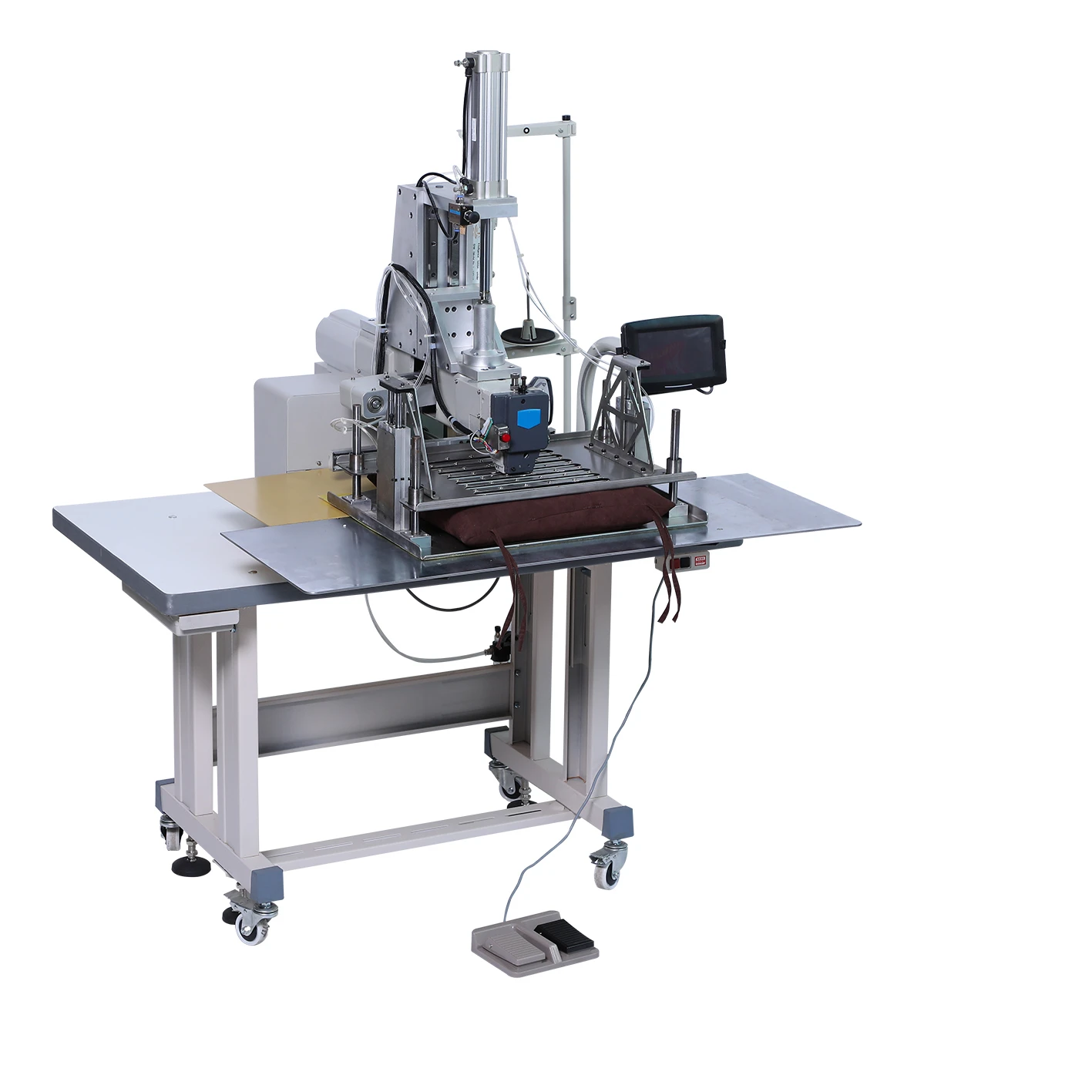 Automatic Thick Cushion Sewing Machine Computerized Pillow Stitching DOT Making Machine