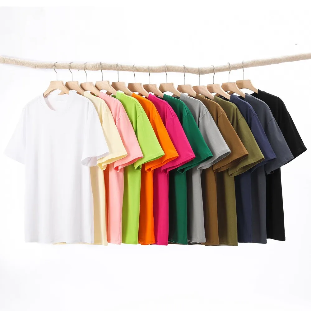 240GSM Plain Mens Oversized Tshirt Unisex Blank Men T Shirt Custom Heavy 100 Cotton For Men