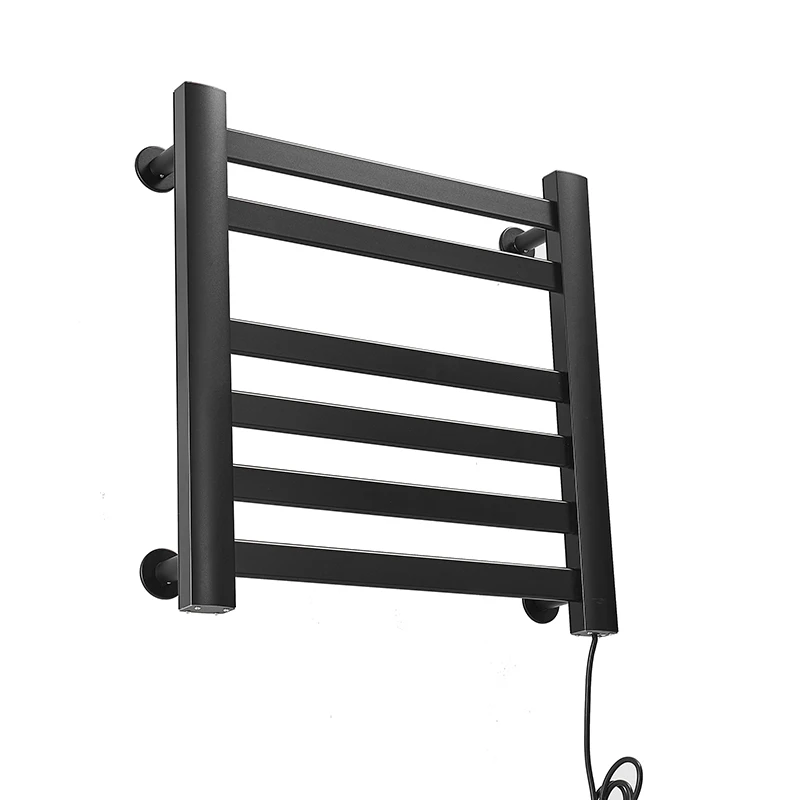 2024 Nordic Style Ladder Aluminium Wall Mounted Smart Bathroom Electric Radiator Dryer Heated Towel Rail With Thermostat