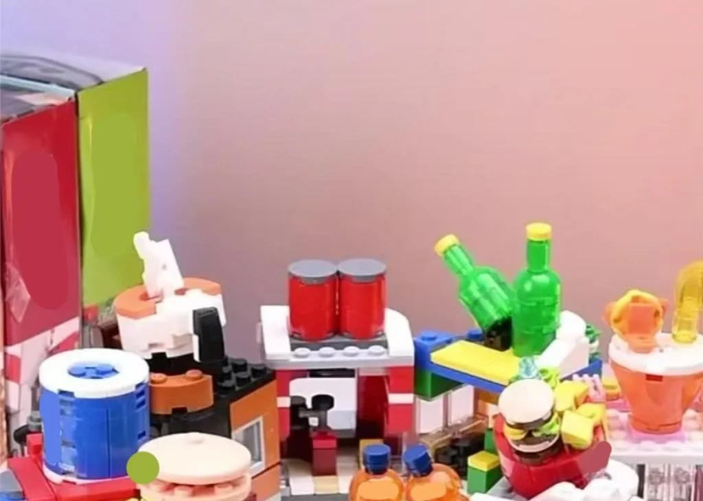 Leguoguo City Building Block Sets Candy Burger Cola Shop Streetscape Girls Diy Toy Set 8 In 1 Toy Kids