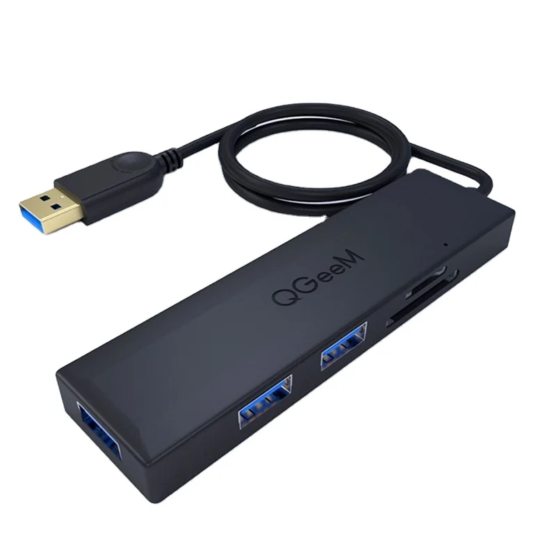 USB 5 in 1 Hub, Ultra-Slim 5 Port Data USB 3.0 Hub Adapter with USB Extended Compatible with MacBook Mac/Surface Pro