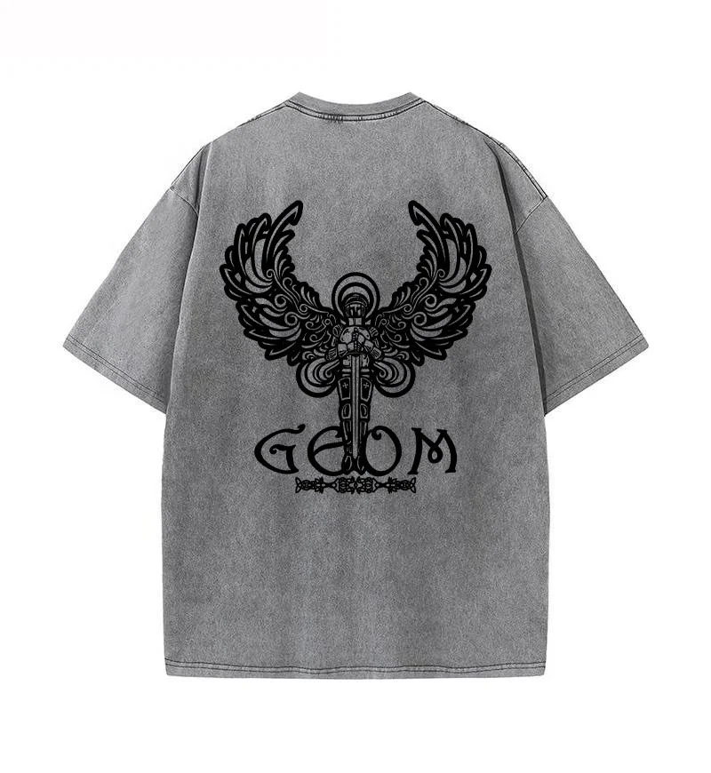 Summer men washed style men t shirt star with the same style to do old style fashion sport t shirt for man