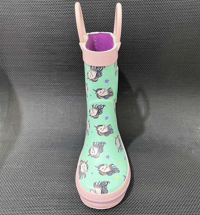2022 custom new design cute unicorn wellington rain boots from rain boots factory