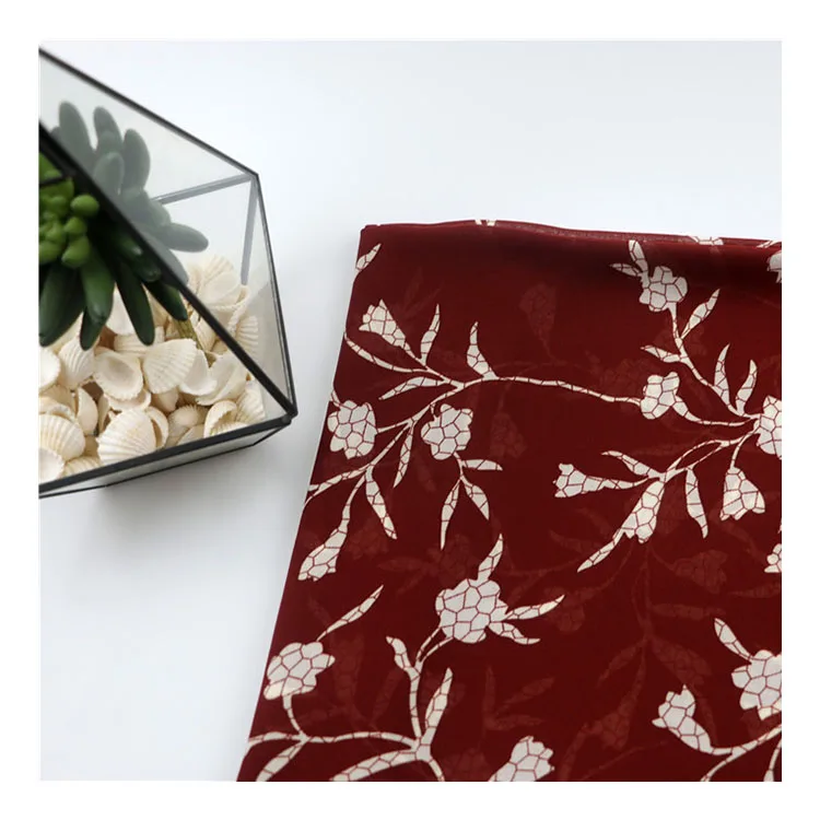 Silk chiffon crepe spring and summer Chiffon printed fashion dress printed fabric polyester silk