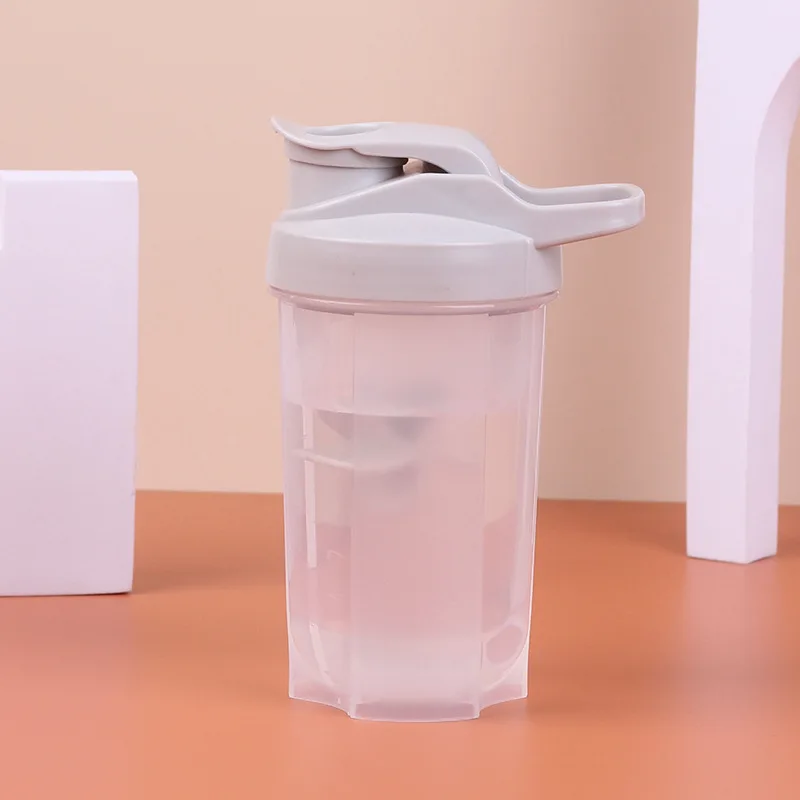500ML Shaker Cup Protein Powder Shaker Fitness Portable Shaker Bottle with Handle