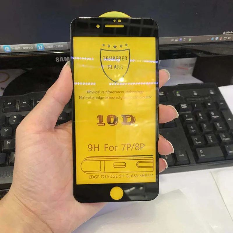 
10D 9H easy install tool tempered glass supplier screen protector for iphone 