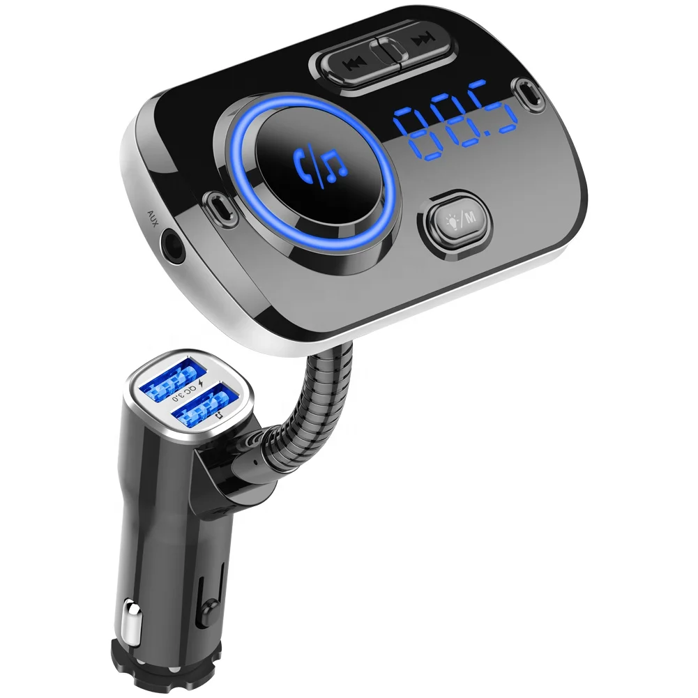 Car Charger Handsfree Dual USB Car Kit Mp3 Player  Fm Transmitter Bluetooth Car Wireless Charging