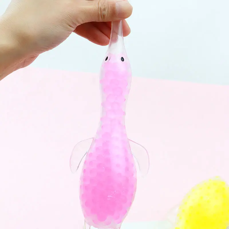 Custom OEM kawaii duck shape Eco-friendly TPR Toys for kid relief stress