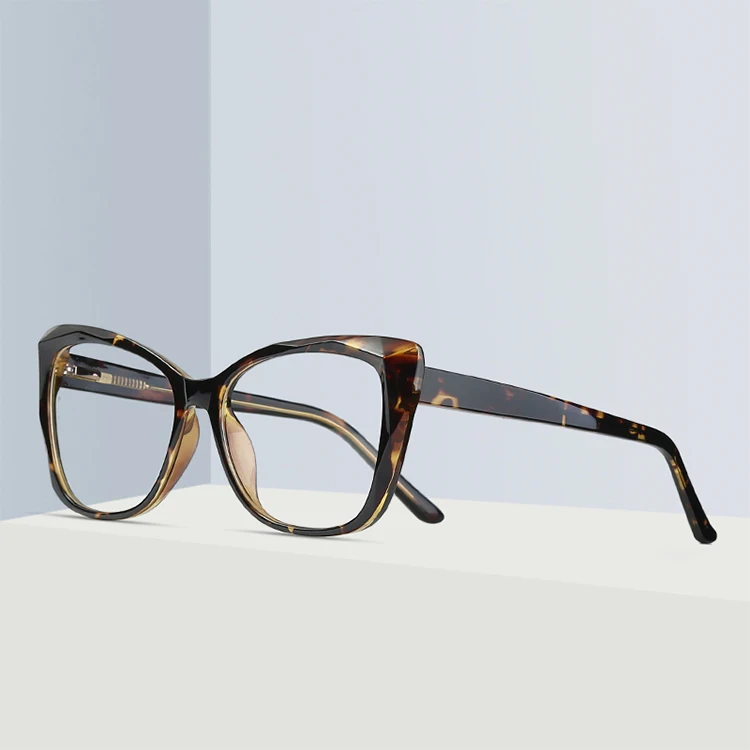 Wholesale Cat Eye TR90 Optical Frame Fashion Spring Hinge Women Anti Blue Light Glasses