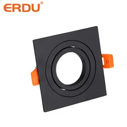 ERDU Recessed Cob Spotlight Downlight Gu10 GX53 Gu5.3 Spot Light Frame Plastic Led Module Mr16 Housing
