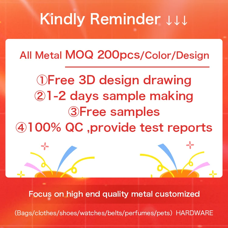 High quality zinc alloy fashion decorative various size professional printed logo brand name custom bag handbag metal tags