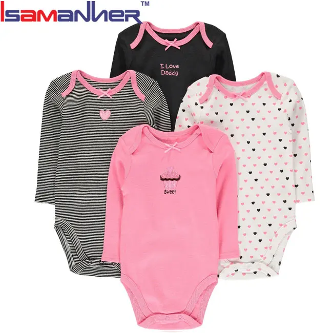 Customize infant winter rompers newborn baby girl bodysuit